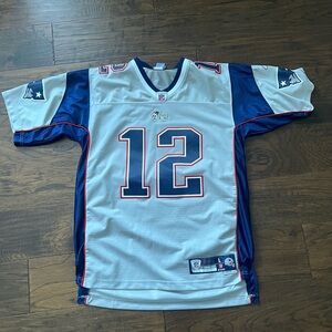 Tom Brady Silver Patriots Jersey Vintage Reebok